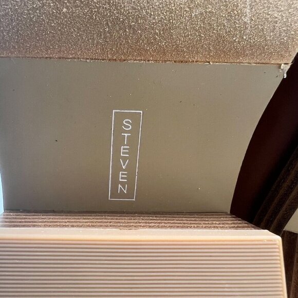 STEVEN NEW YORK Cabell Chelsea Boots Size 6.5M Tan Round Toe Block Heel NWOB - Picture 10 of 13